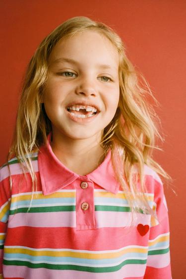 STRIPED POLO SHIRT WITH CONTRAST COLLAR - Multicoloured by Zara