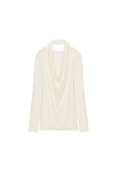 DOUBLE LONG SLEEVE T-SHIRT - Oyster-white by Zara