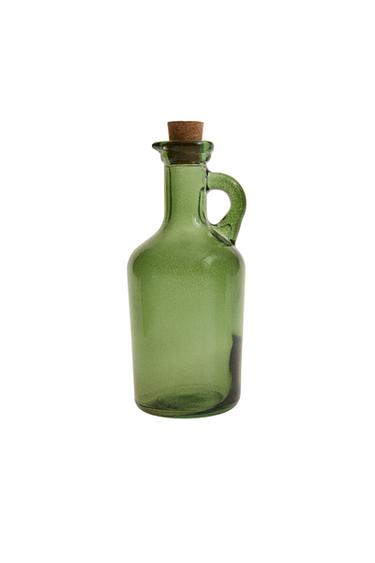GLASS CRUET WITH CORK STOPPER - Green by Zara