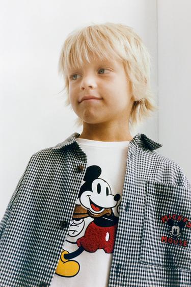 MICKEY MOUSE © DISNEY EMBROIDERED MEDIUM WEIGHT T-SHIRT - Ecru by Zara