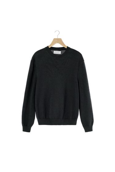 REGULAR FIT COTTON JUMPER - Dark navy by Zara