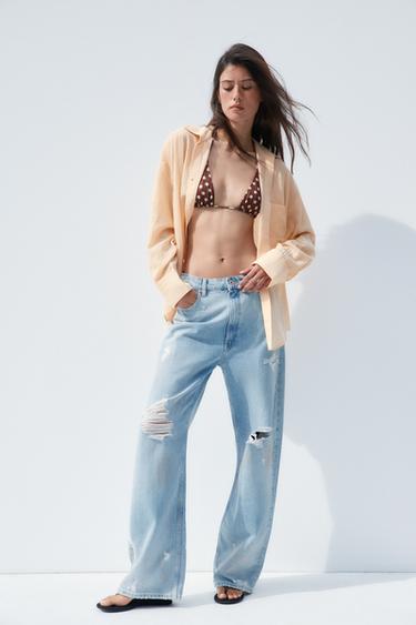 OVERSIZE GAUZE SHIRT - Tangerine by Zara - Image 0