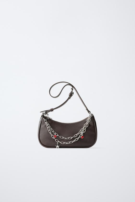 CHAIN SHOULDER BAG - Brown by Zara - Image 0