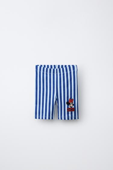 STRIPED EMBROIDERED MINNIE MOUSE © DISNEY CYCLING LEGGINGS - Blue by Zara
