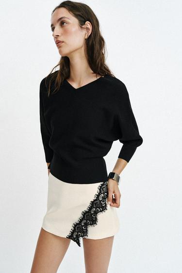 JUMPER WITH BALLOON SLEEVES - Black by Zara