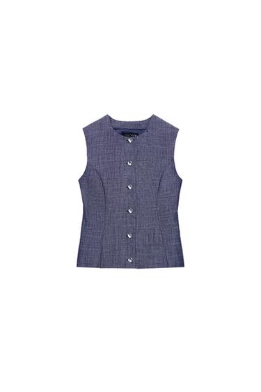 DARTED WAISTCOAT SET - Indigo by Zara