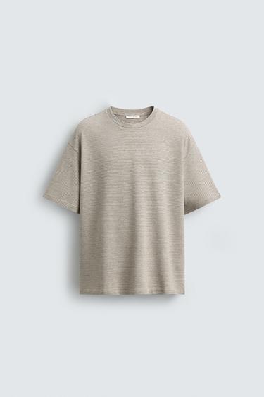 RELAXED FIT STRIPED T-SHIRT - striped by Zara