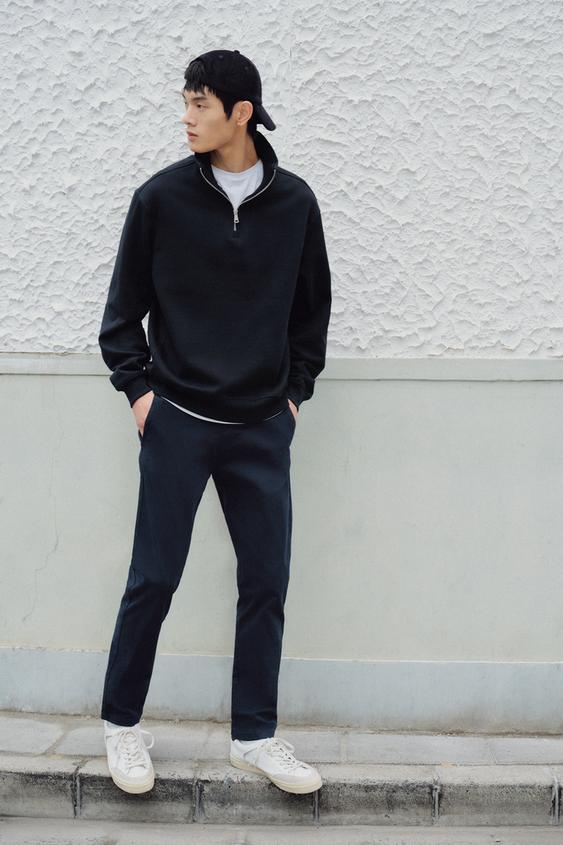 SKINNY FIT CHINOS - Navy blue by Zara - Image 0