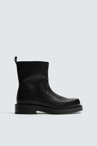 LIMITED EDITION CHUNKY LEATHER BOOTS - Black by Zara - Image 0
