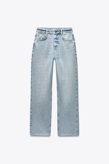 Z1975 HIGH-RISE STRAIGHT JEANS - Light blue by Zara