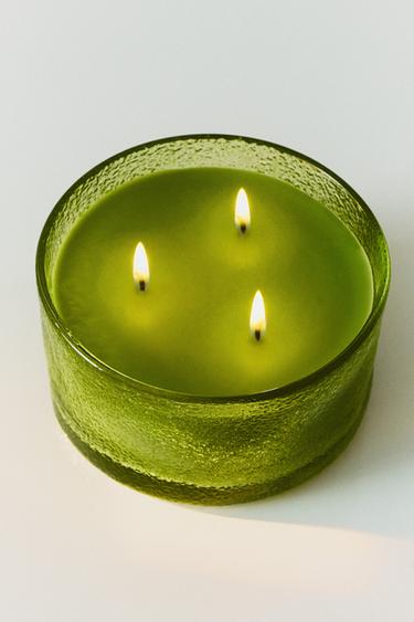 (500 G) LIME & PEPPERMINT SCENTED CANDLE - Fluorescent lime by Zara