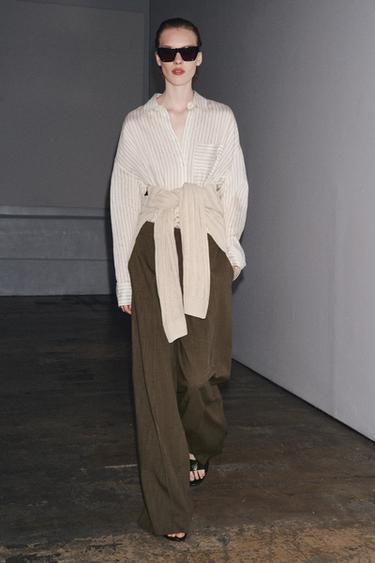 ZW COLLECTION STRIPED SHIRT - Black / White by Zara