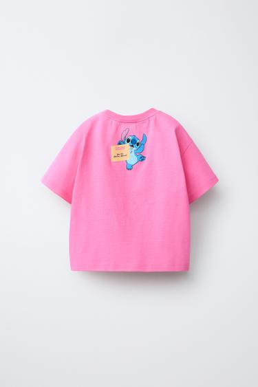 LILO & STITCH © DISNEY PRINT T-SHIRT - Neon pink by Zara