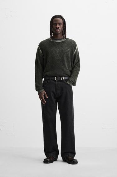 SPRAY PRINT SWEATER - Green / Blue by Zara - Image 0