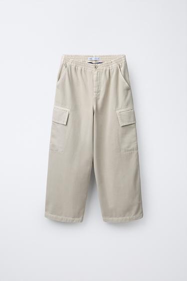 STRAIGHT LEG CARGO TROUSERS - Mid-ecru by Zara - Image 0