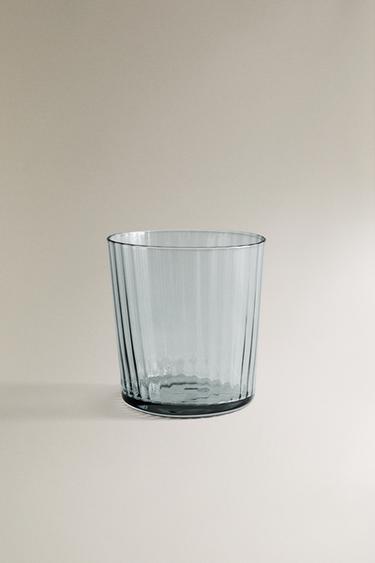 RAISED DESIGN GLASS TUMBLER - Green by Zara - Image 0