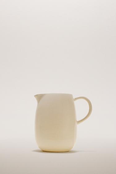 PLAIN STONEWARE MILK JUG - Cream by Zara