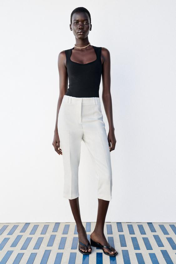 STRETCH SQUARE NECK BODYSUIT - Black by Zara - Image 0
