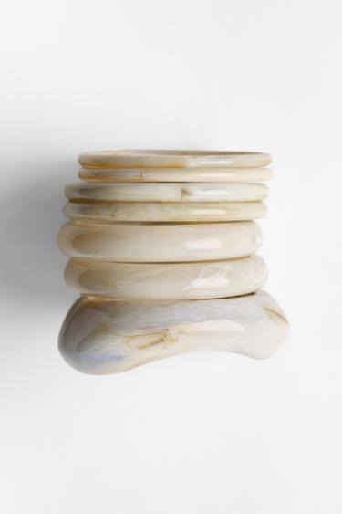 PACK OF RIGID BRACELETS - Ecru by Zara