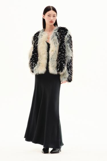 ZW COLLECTION LACE-TRIMMED DRESS - Black by Zara