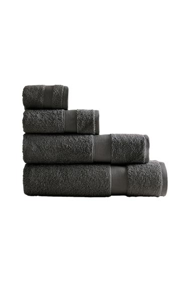 PREMIUM COTTON BATH TOWEL (600 GXM²) - Dark grey by Zara