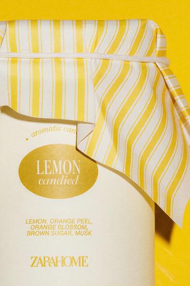 (130 G) LEMON CANDIED SCENTED CANDLE - Lemon by Zara