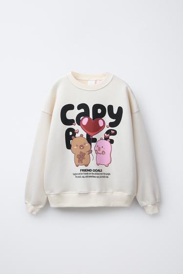 PRINTED SWEATSHIRT - Ecru by Zara
