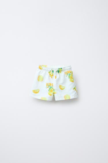 2-6 YEARS/ REGULAR LEMON PRINT SWIM SHORTS - Sand by Zara - Image 0