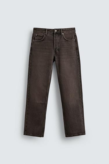 REGULAR FIT JEANS - Brown by Zara