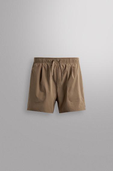 TECHNICAL TRAINING SHORTS - Light brown by Zara