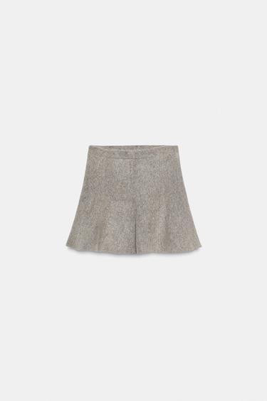 KNIT MINI SKIRT - Anthracite Grey by Zara