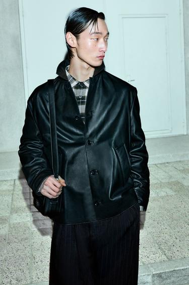 LEATHER JACKET - Black by Zara