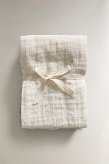 PACK OF CHILDREN’S MOON MUSLIN CLOTHS (PACK OF 3) - Cream by Zara - Image 0