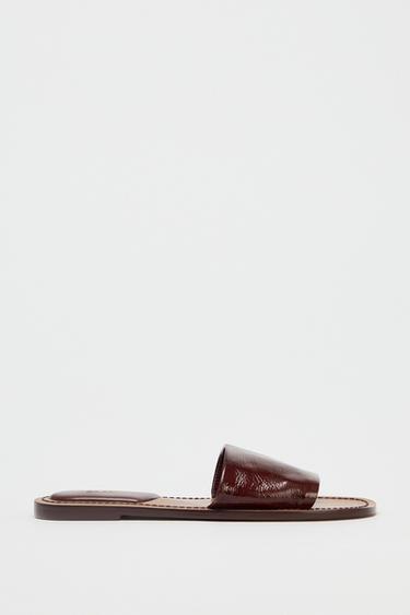 SOFT LEATHER VAMP - Dark tan by Zara