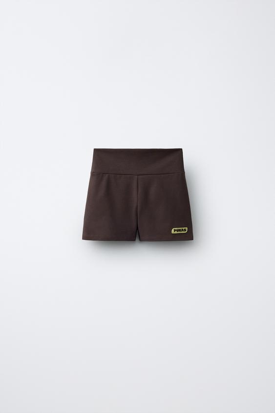 PUKAS SURF CROPPED LEGGINGS - Brown by Zara - Image 0