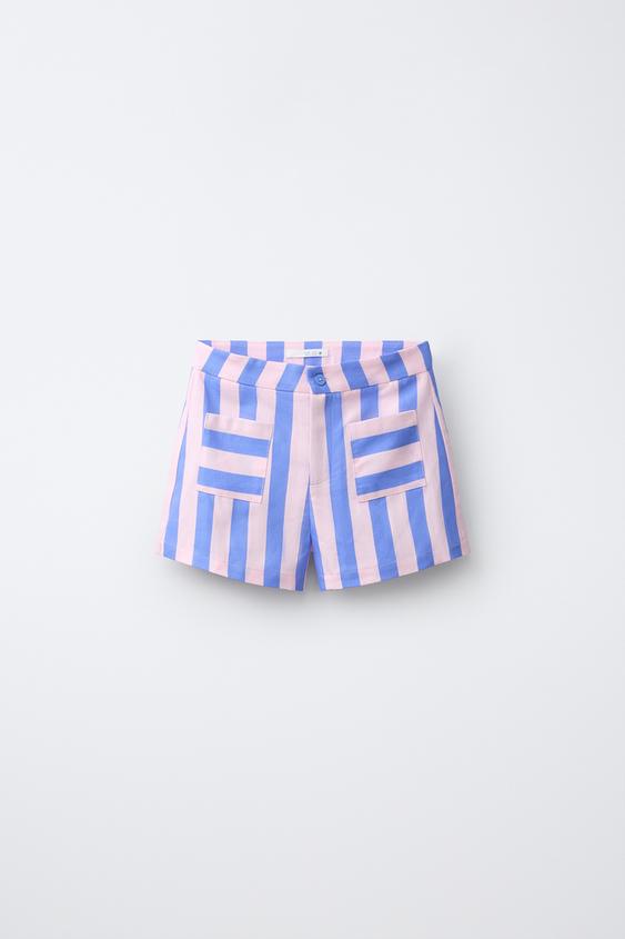 STRIPED BERMUDA SHORTS - Multicoloured by Zara - Image 0