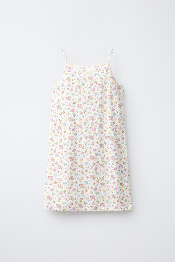 6-14 YEARS/ FLORAL PRINT NIGHTDRESS - Ecru by Zara - Image 0