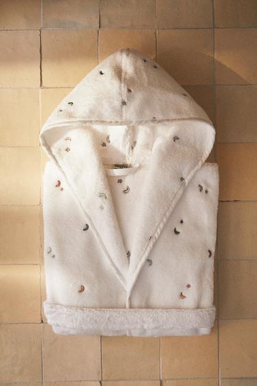 KIDS' MOON AND STAR BATHROBE - Oyster-white by Zara