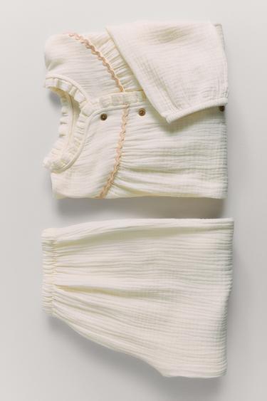 AGES 2-14 / EMBROIDERED FLORAL PYJAMAS - 362 by Zara