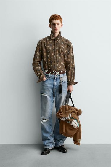 PETER PAN THE LOST BOYS SHIRT HARRY LAMBERT FOR ZARA X DISNEY - Brown by Zara