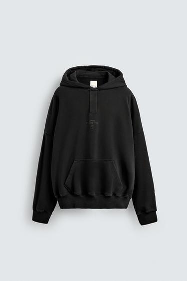 HOODIE POUCH POCKET X SR_A - Black by Zara