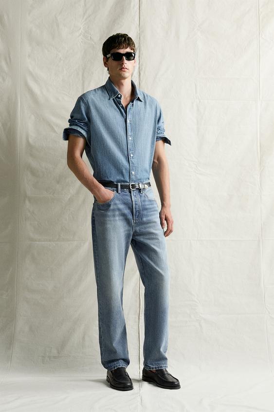 RELAXED ANKLE FIT JEANS - Mid-blue by Zara - Image 0