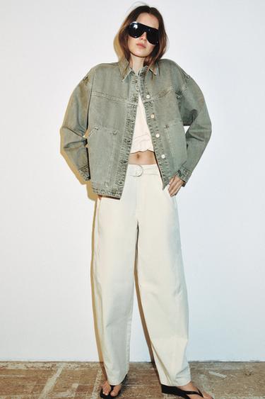 Z1975 DENIM JACKET - Khaki by Zara