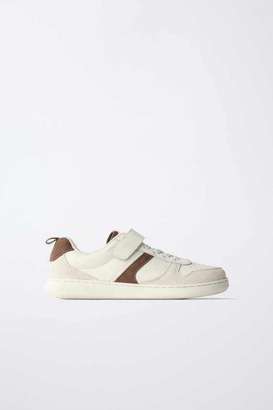 BAREFOOT LEATHER SNEAKERS - Ecru White by Zara - Image 0