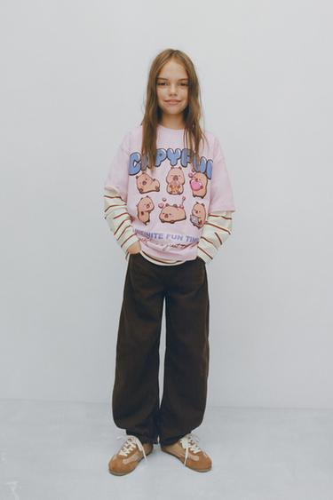 CAPYBARA CAPYFUN © PRINT T-SHIRT - Pink by Zara