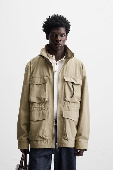 TECHNICAL PARKA WITH POCKETS - camel by Zara - Image 0