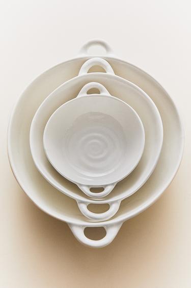 PORCELAIN SALAD BOWL WITH HANDLES - White by Zara