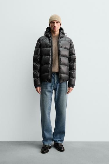 80% DOWN - 20% FEATHER WATER-REPELLENT PUFFER JACKET ORIGINS - Charcoal by Zara