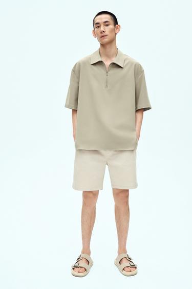 RELAXED FIT BERMUDA SHORTS - camel by Zara