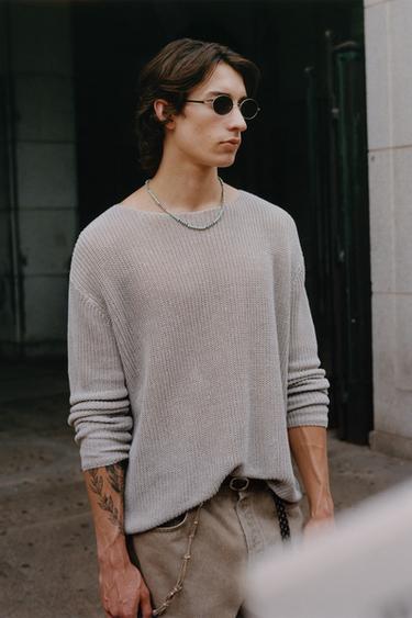 HEMP KNIT JUMPER - Stone by Zara
